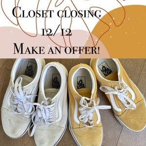 BOGO Vans! Size 9.5 GUC Cream and Marigold